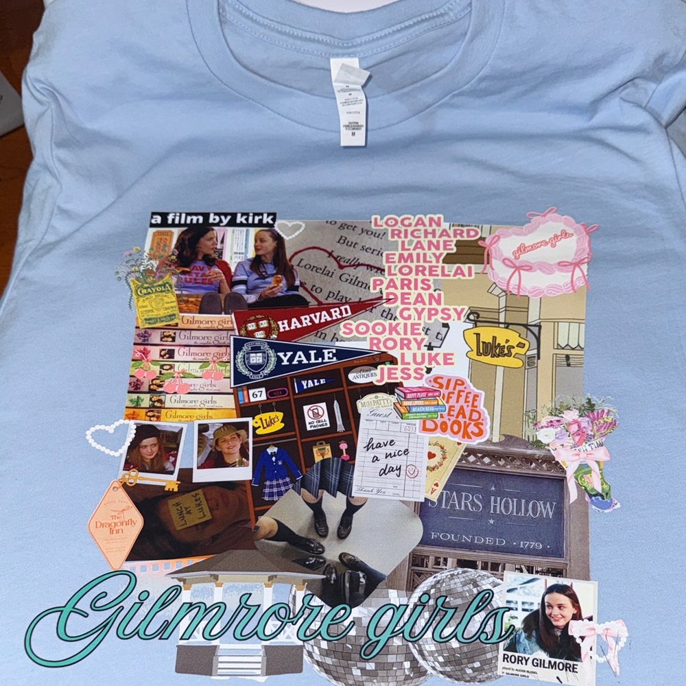 Bella Canvas Light Blue Gilmore Girls Graphic Tee